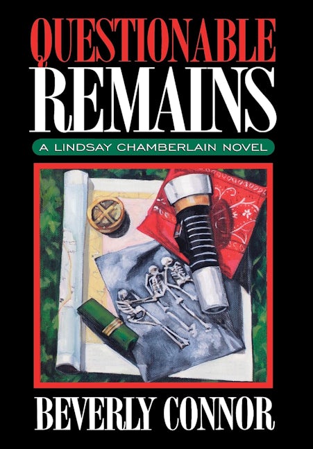 Book cover image for Questionable Remains (Lindsay Chamberlain Mysteries) ISBN: 9781888952537